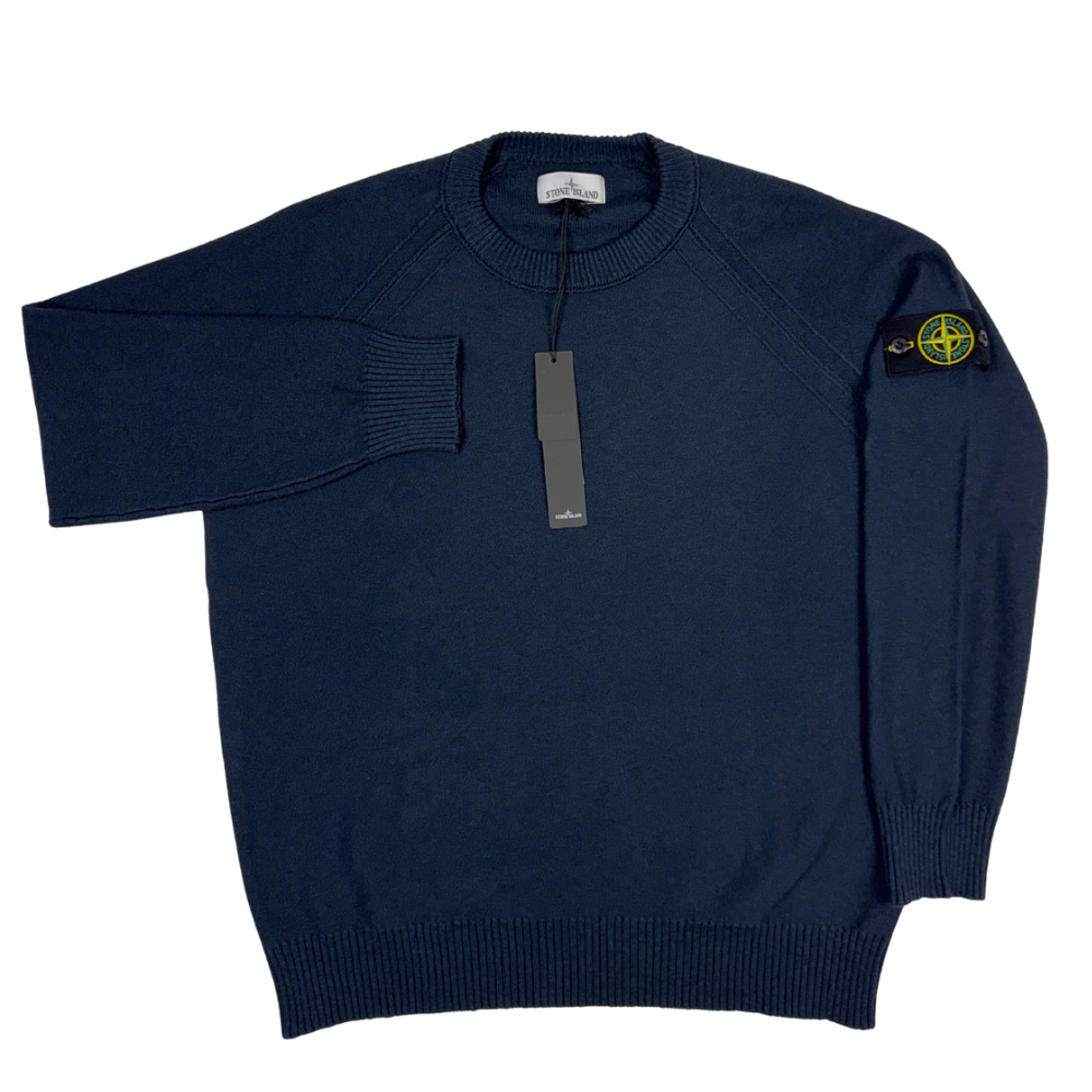Jersey Stone Island cuello redondo azul marino - talla 2XL