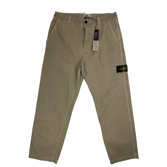 Pantalón Stone Island beige regular fit nuevo con etiquetas - talla W/32