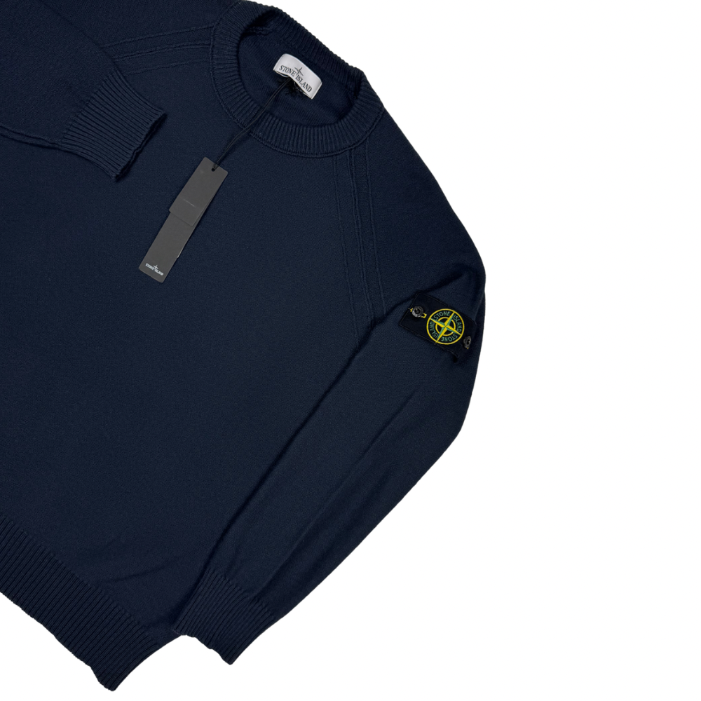 Jersey Stone Island cuello redondo azul marino - talla 2XL