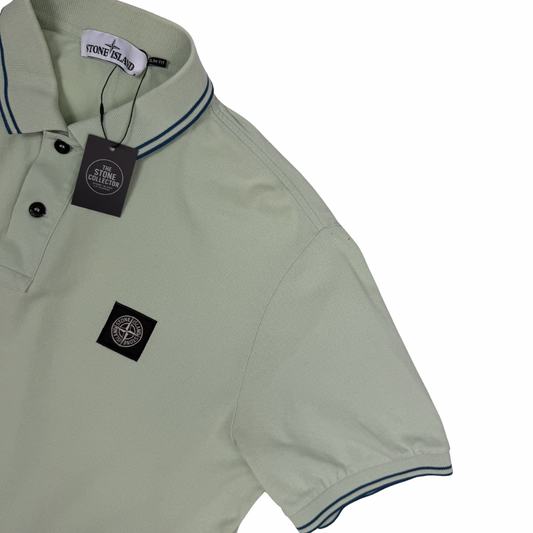 Polo Stone Island verde agua manga corta - talla XL