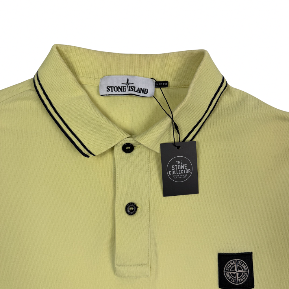 Polo Stone Island amarillo manga corta - talla 2XL