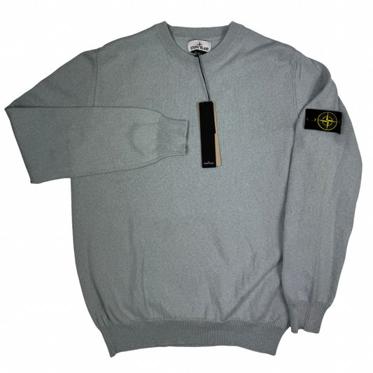 Jersey Stone Island cuello redondo azul hielo - talla XL