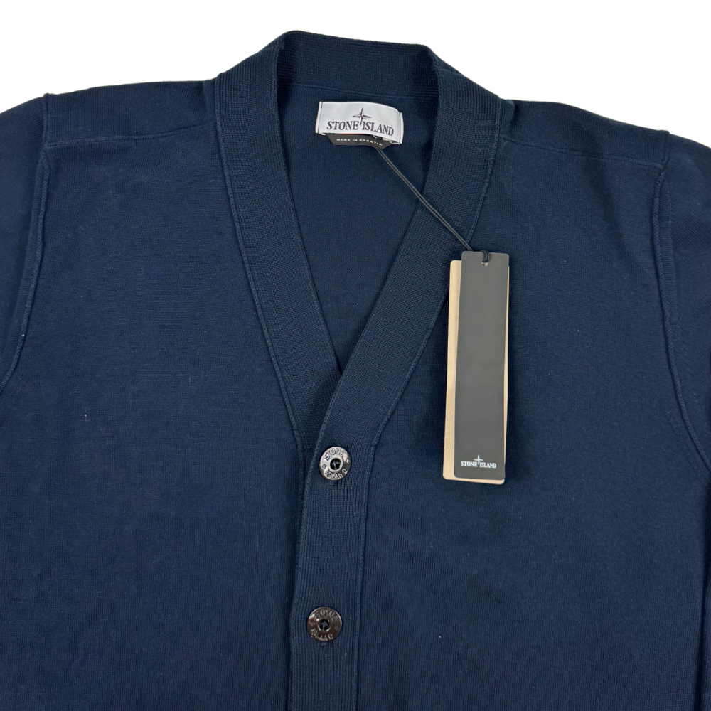 Jersey Stone Island cárdigan azul marino - talla XL