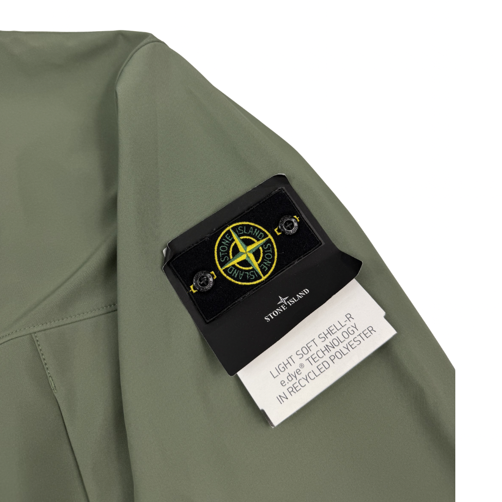 Chaqueta Stone Island Light Soft Shell - R e.dye Technology in Recycled  Polyester verde  - talla 2XL
