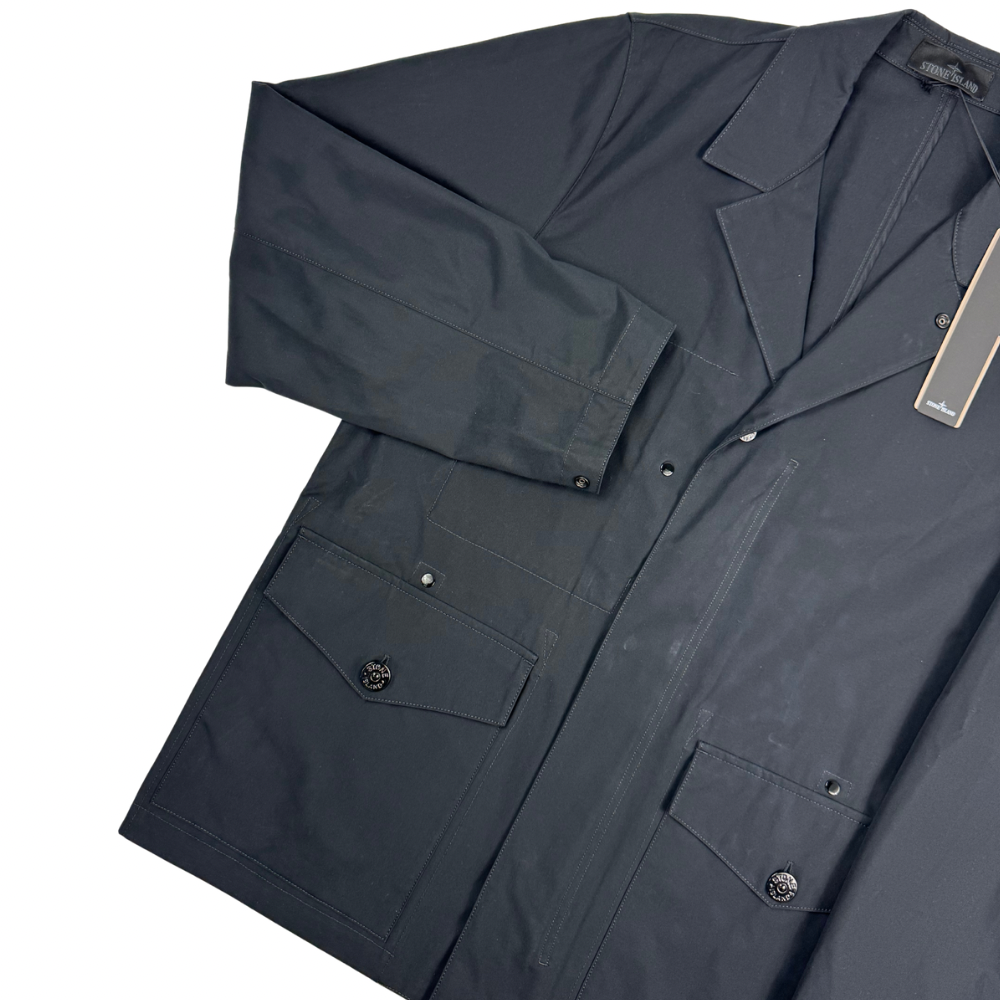 Chaqueta Stone Island Weatherproof Cotton Canvas Ghost Piece negro - talla XL