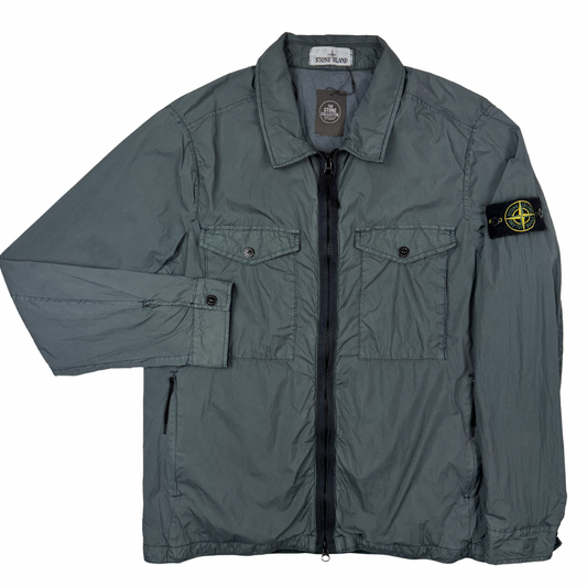 SOBRECAMISA GARMENT DYED CRINKLE REPS NY STONE ISLAND- talla L