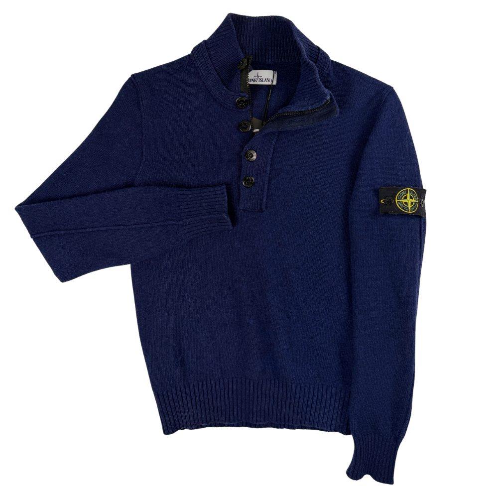 JERSEY CUELLO REDONDO CON BOTONES Y CREMALLERA STONE ISLAND - talla S