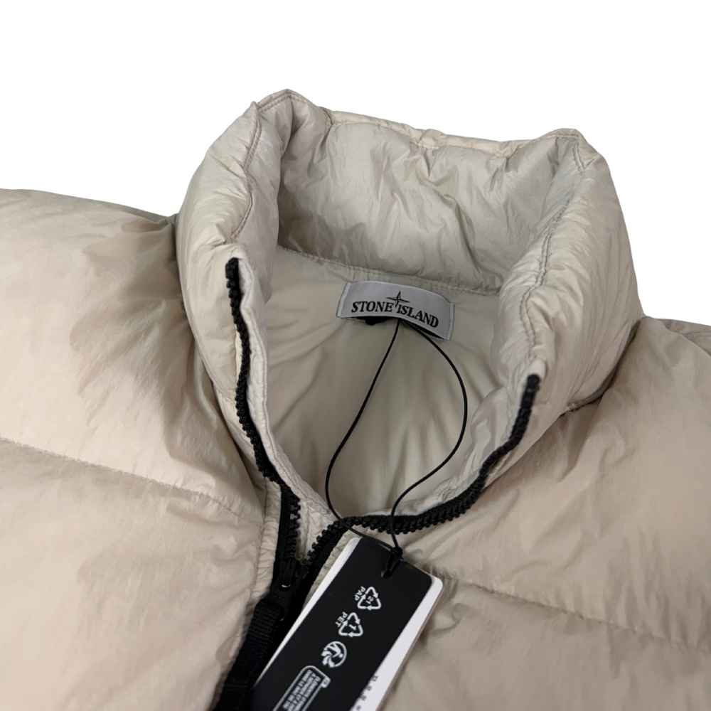ABRIGO PLUMAS GARMENT DYED CRINKLE REPS R-NY DOWN STONE ISLAND - talla M