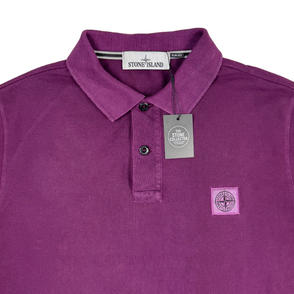 Polo Stone Island Morado manga corta - talla L