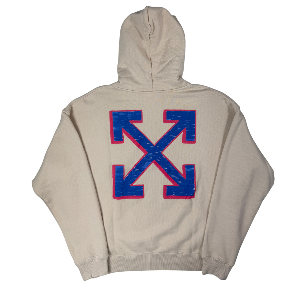 SUDADERA CON CAPUCHA OFF WHITE - tallas M, L, XL