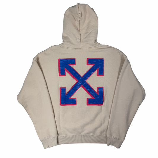 SUDADERA CON CAPUCHA OFF WHITE - tallas M, L, XL