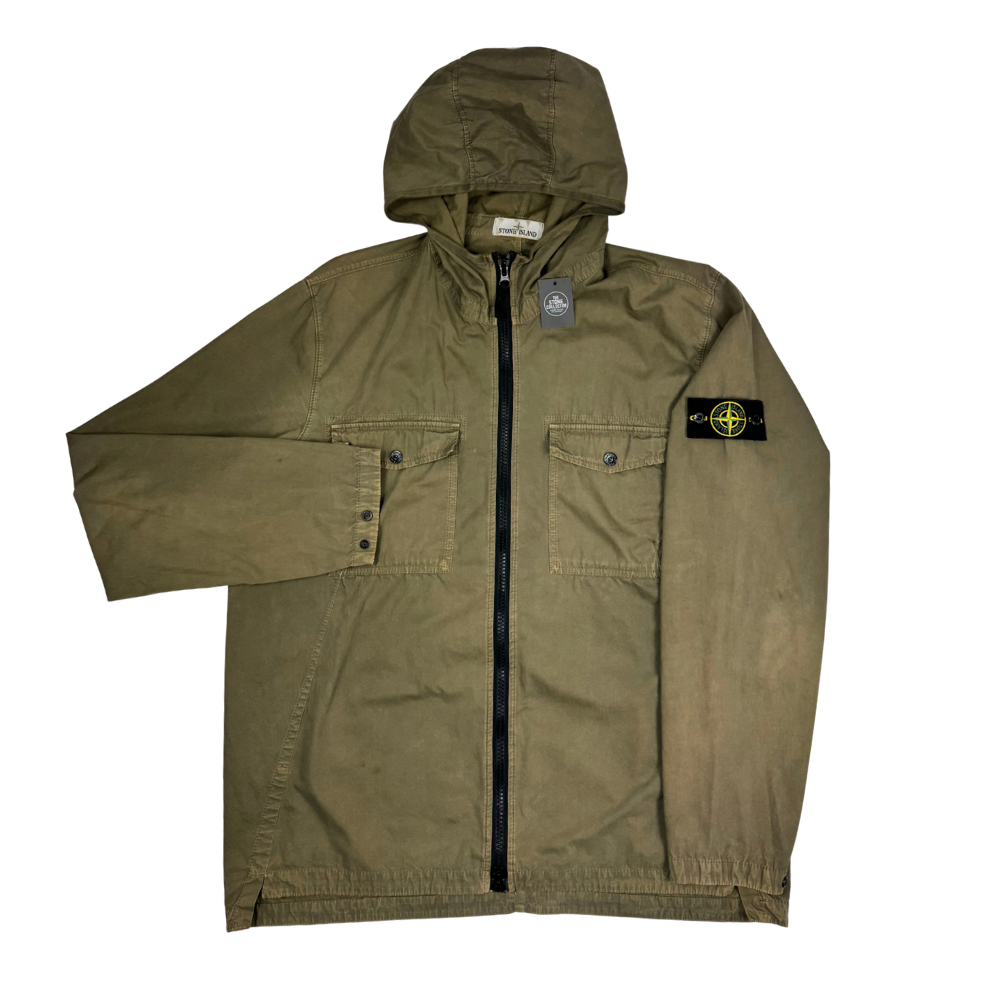Sobrecamisa Stone Island verde militar - talla 2XL