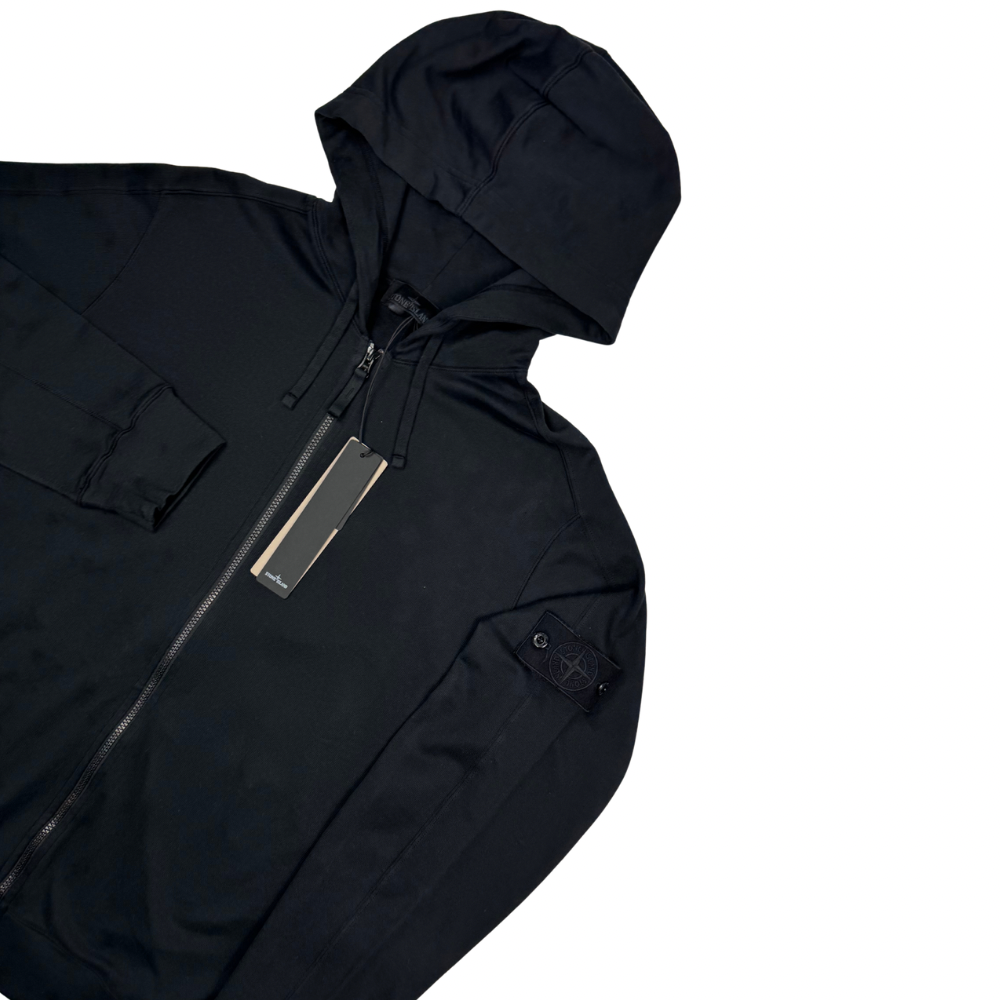 Sudadera Stone Island Ghost con capucha y cremallera negro - talla 2XL