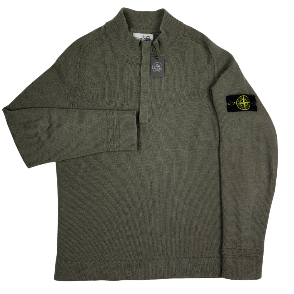 Jersey Half-Zip Stone Island Verde - talla L