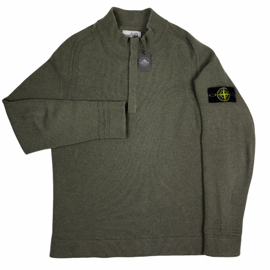 Jersey Half-Zip Stone Island Verde - talla L