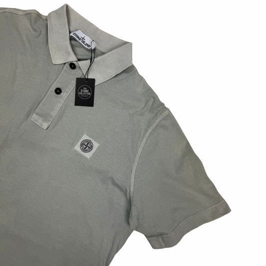 Polo Stone Island Gris claro manga corta - talla 2XL