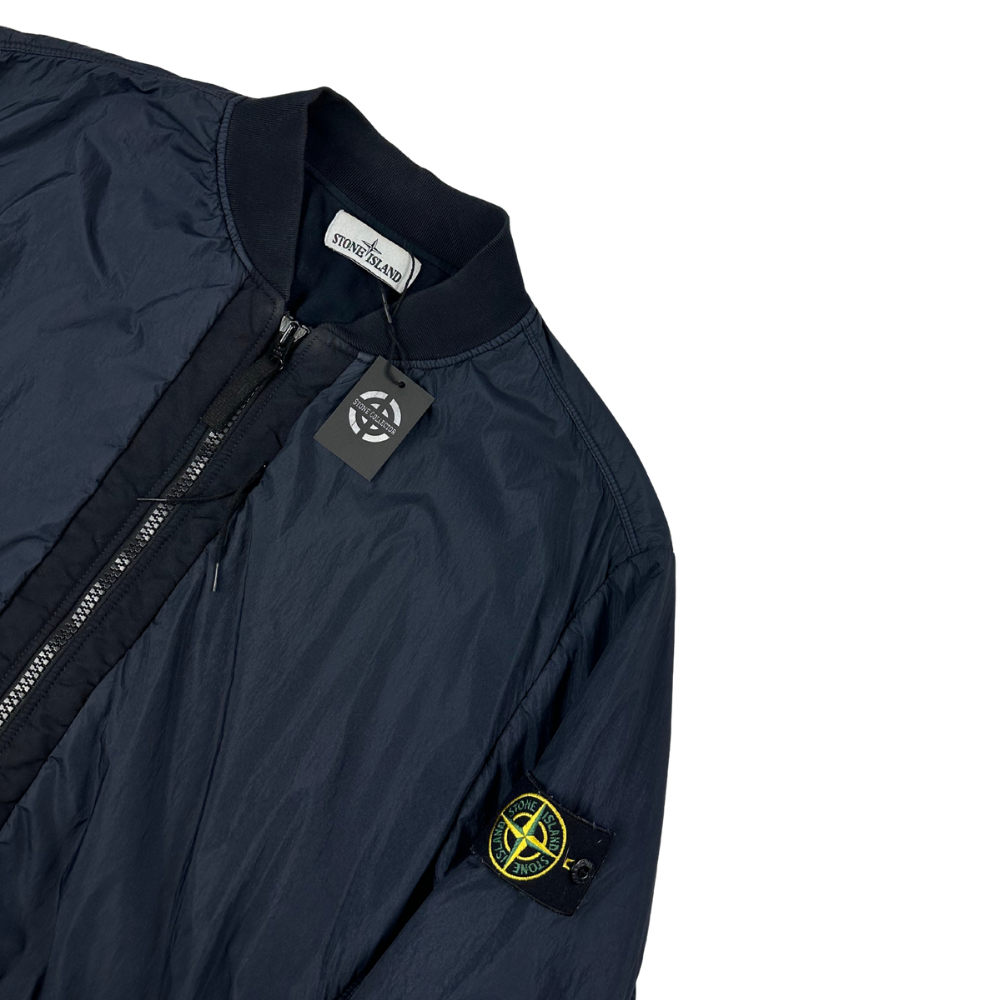 ABRIGO BOMBER GARMENT DYED CRINKLE REPS NY STONE ISLAND - talla XL