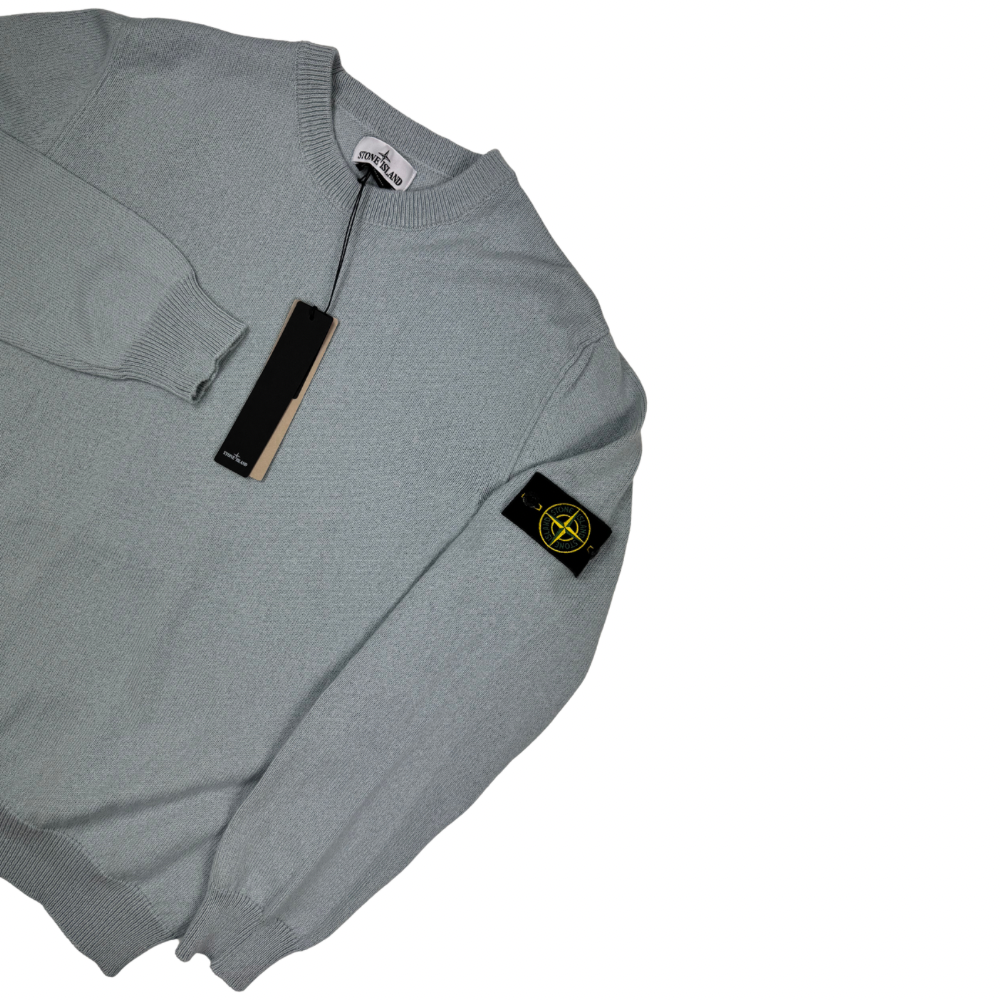 Jersey Stone Island cuello redondo azul hielo - talla XL