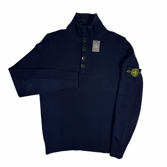 Jersey Half-Zip Stone Island azul marino - talla L