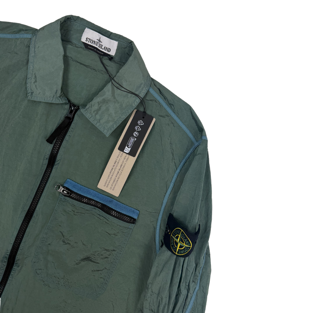 Sobrecamisa Stone Island Verde nylon metal - talla L