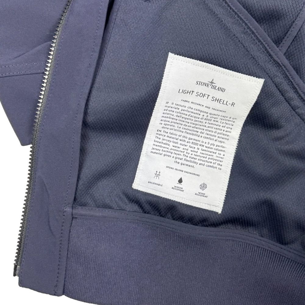 Chaqueta Stone Island Light Soft Shell-R azul marino - talla S