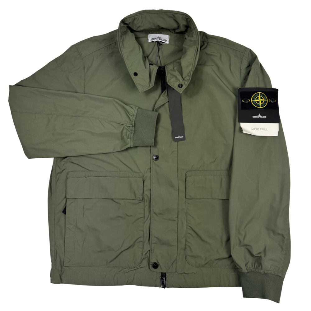 Chaqueta Stone Island Micro Twill verde - talla L/XL