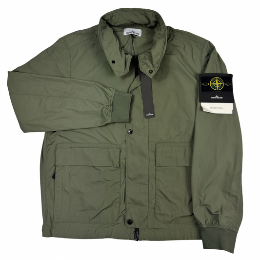 Chaqueta Stone Island Micro Twill verde - talla L/XL