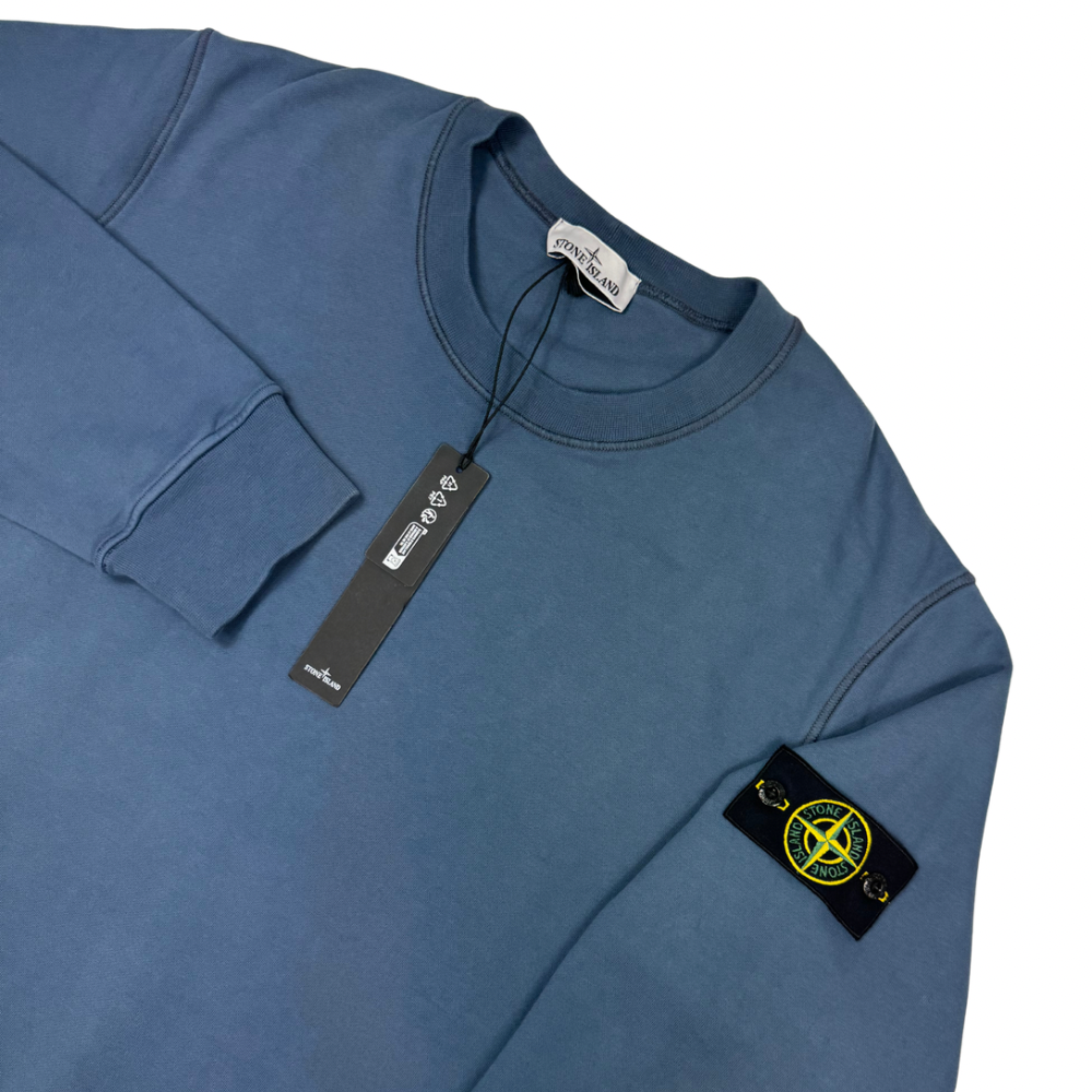 Sudadera cuello redondo Stone Island azul - talla 3XL