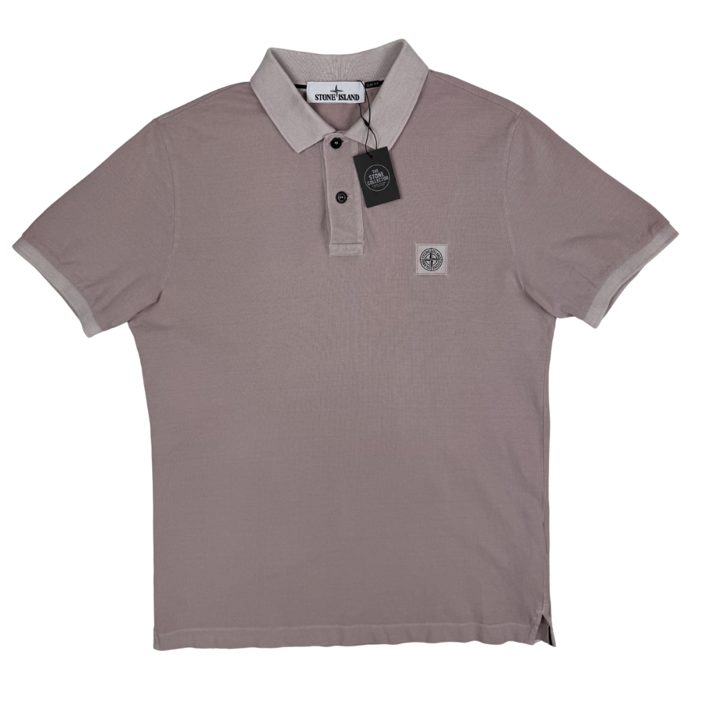 Polo Stone Island rosa manga corta - talla M