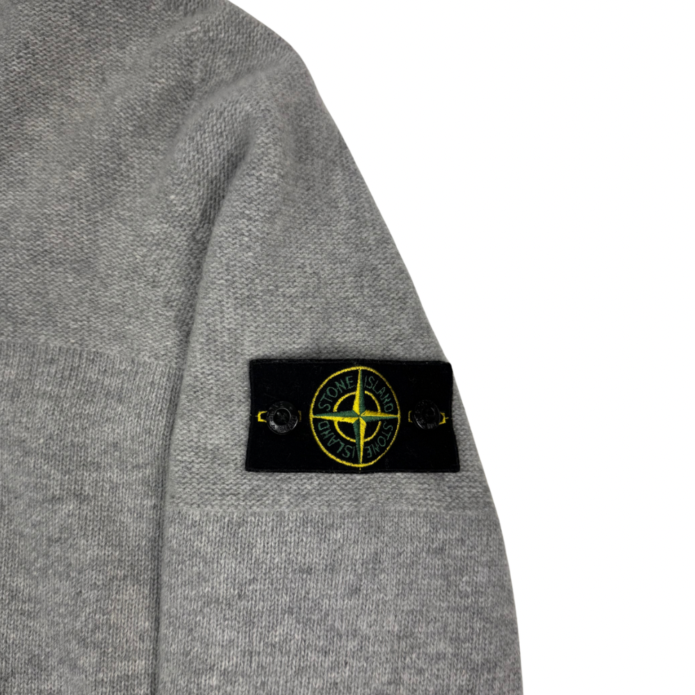 Jersey cuello redondo de punto Stone Island gris claro - talla XL