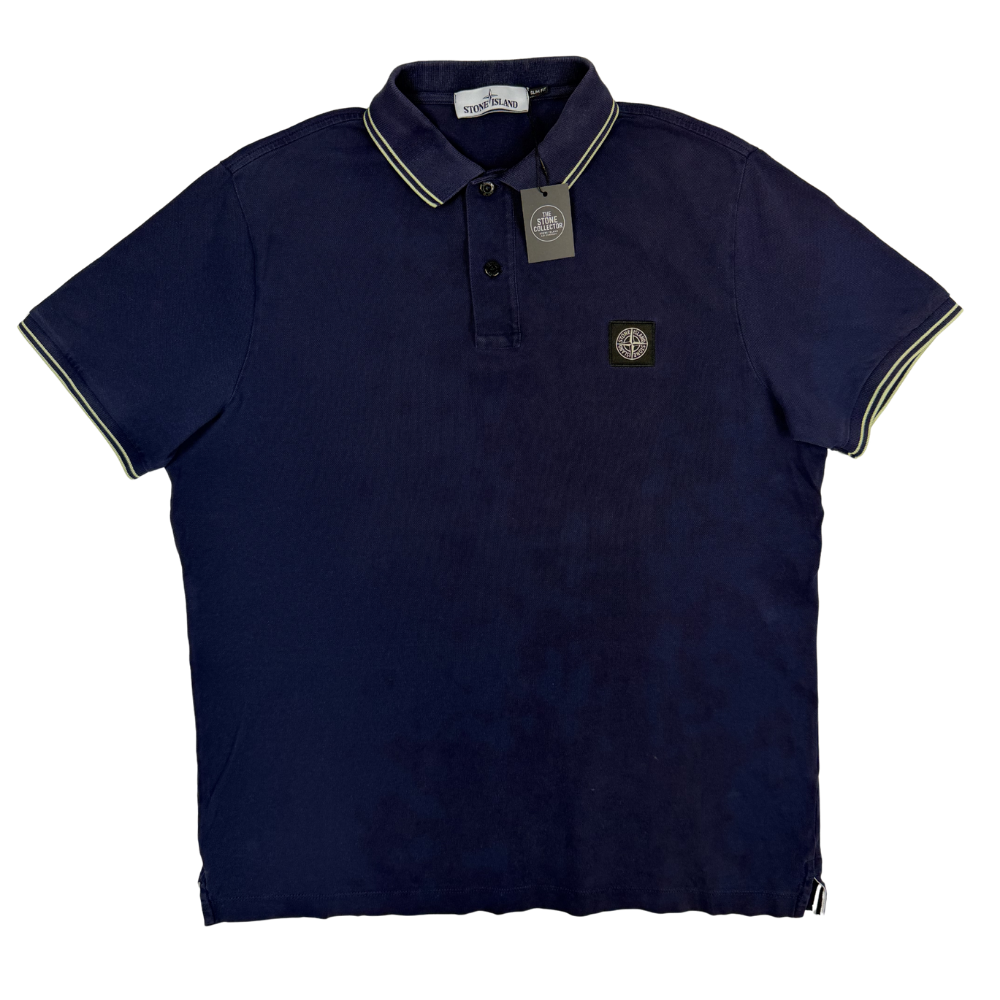 Polo Stone Island azul manga corta - talla XL