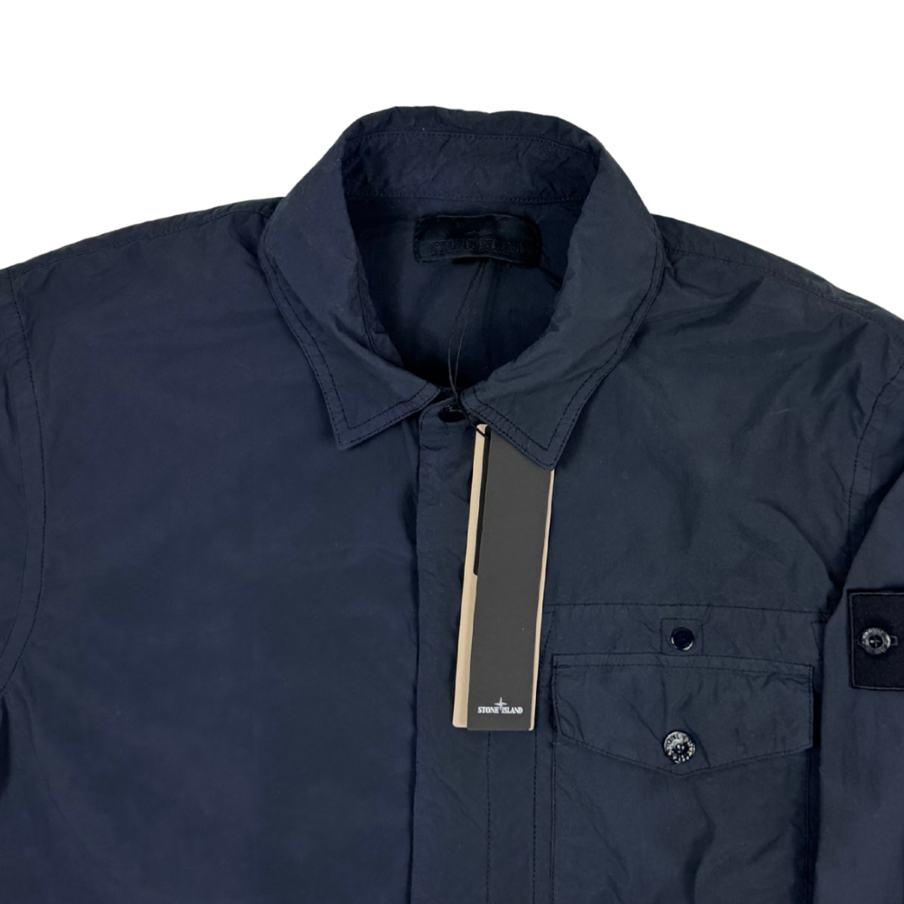 Sobrecamisa Stone Island Ghost con botones azul marino - talla M