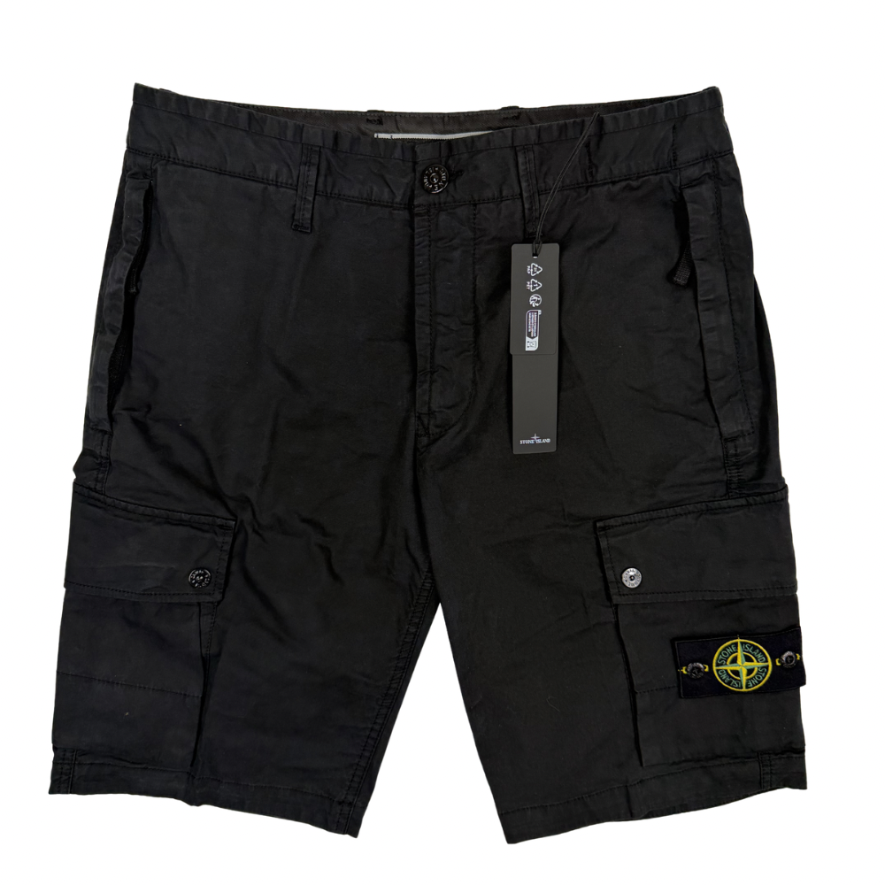 Pantalón Cargo Corto Stone Island Negro - talla W/29 / W/30 / W/30 / W/31