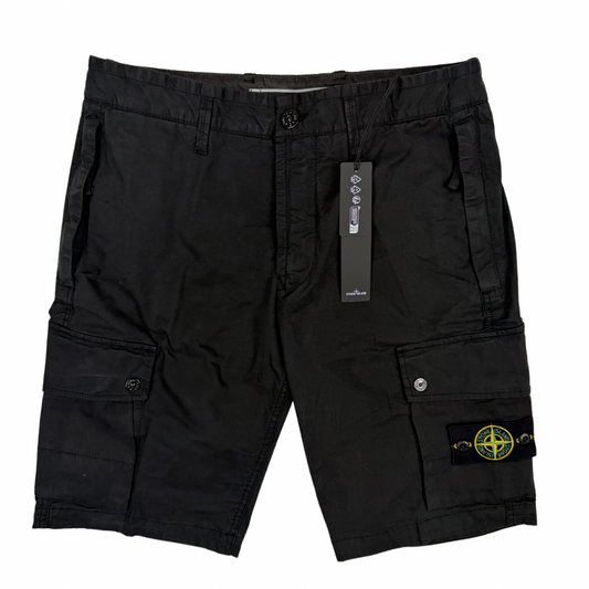Pantalón Cargo Corto Stone Island Negro - talla W/29 / W/30 / W/31