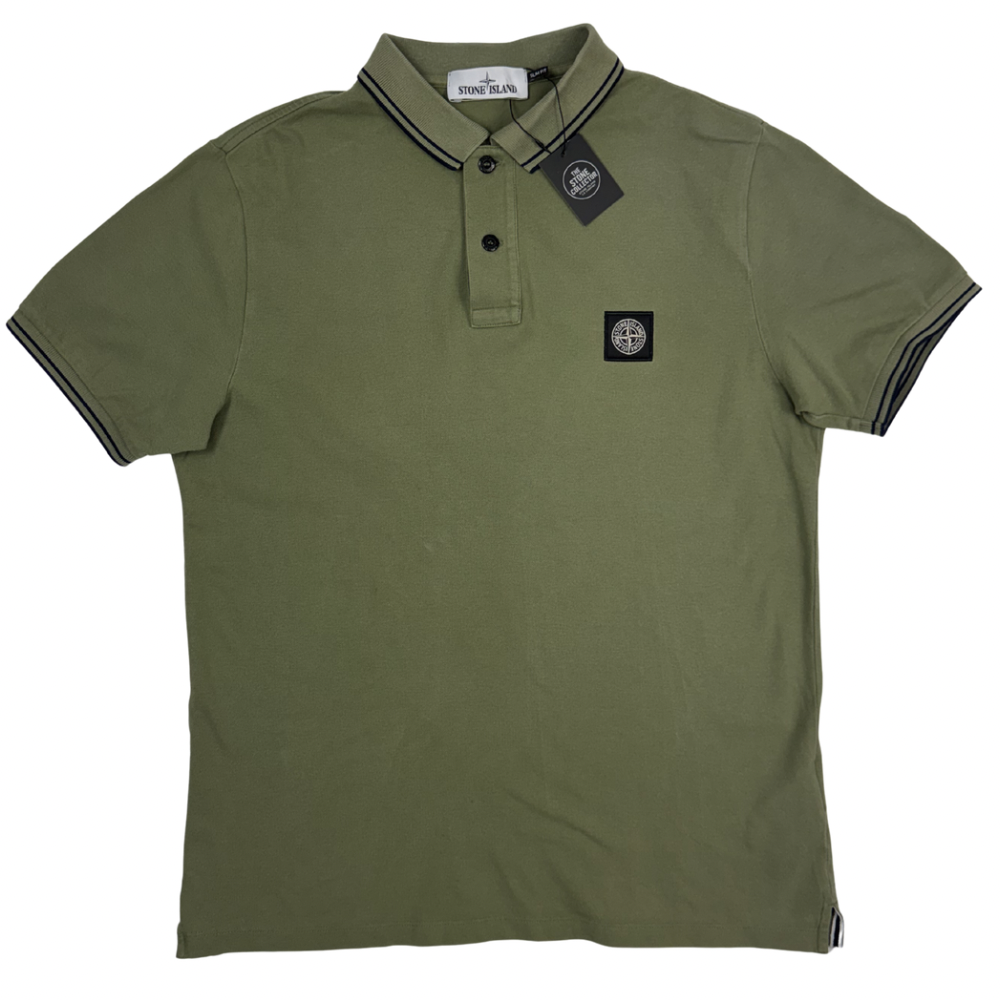 Polo Stone Island Verde manga corta - talla L