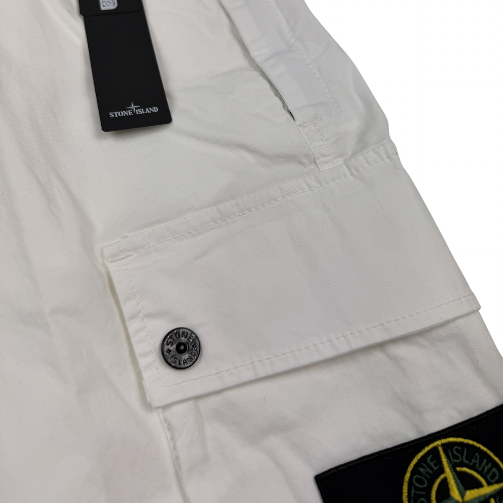 Pantalón Cargo Corto Stone Island Blanco - talla W/32 / W/34