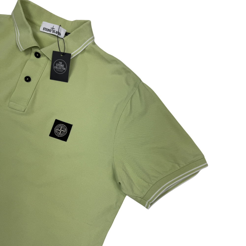 Polo Stone Island verde manga corta - talla XXL