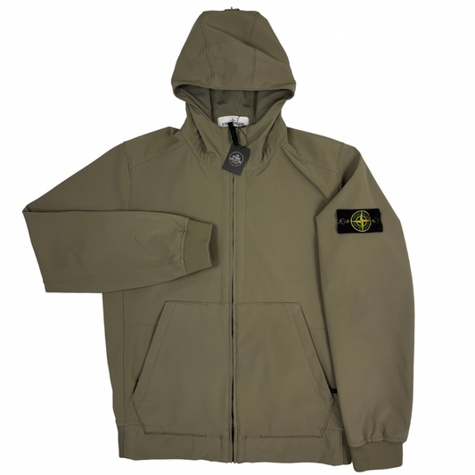 Chaqueta Stone Island Light Soft Shell-R Caqui - talla L
