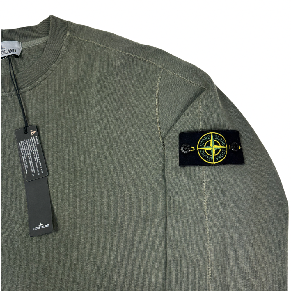 Sudadera cuello redondo Stone Island verde - talla 2XL