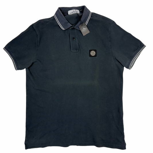 Polo Stone Island gris manga corta - talla XL