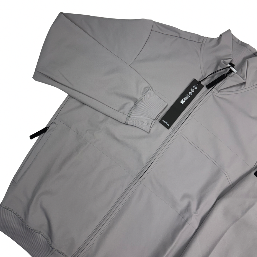 Sudadera con cremallera Stone Island estilo Light Soft Shell-R gris - talla L/XL/2XL