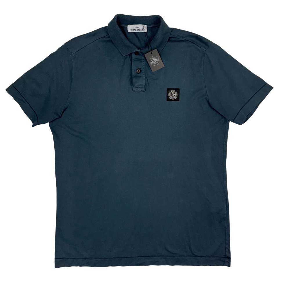 Polo Stone Island Azul grisáceo manga corta - talla L