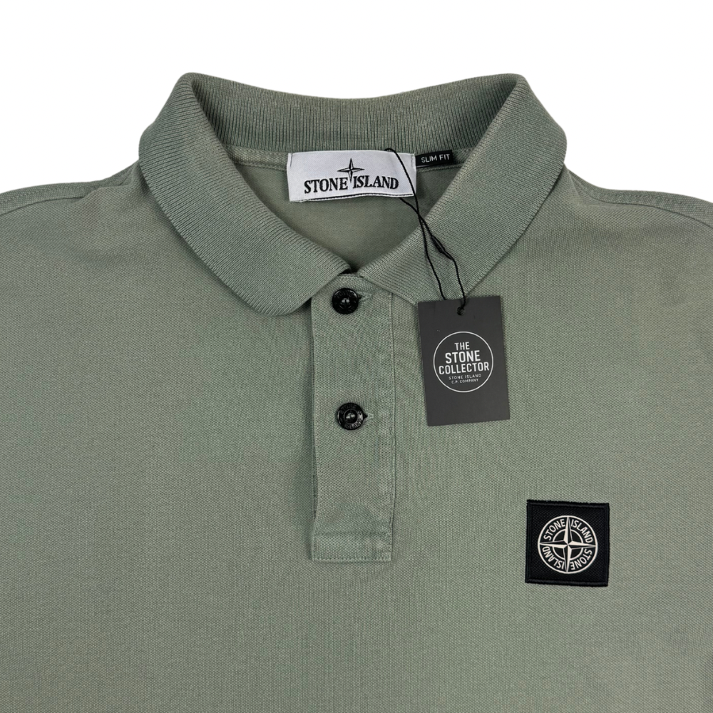 Polo Stone Island Verde manga corta - talla M