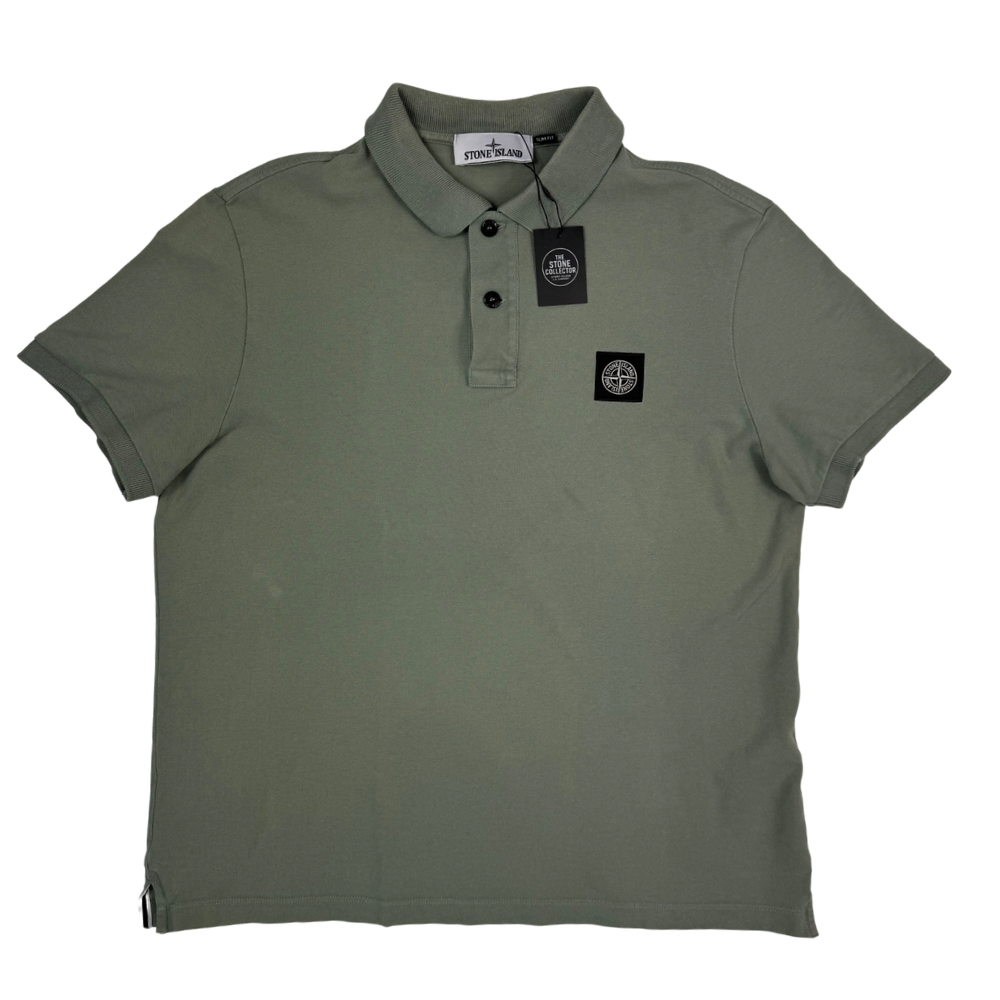 Polo Stone Island Verde manga corta - talla M