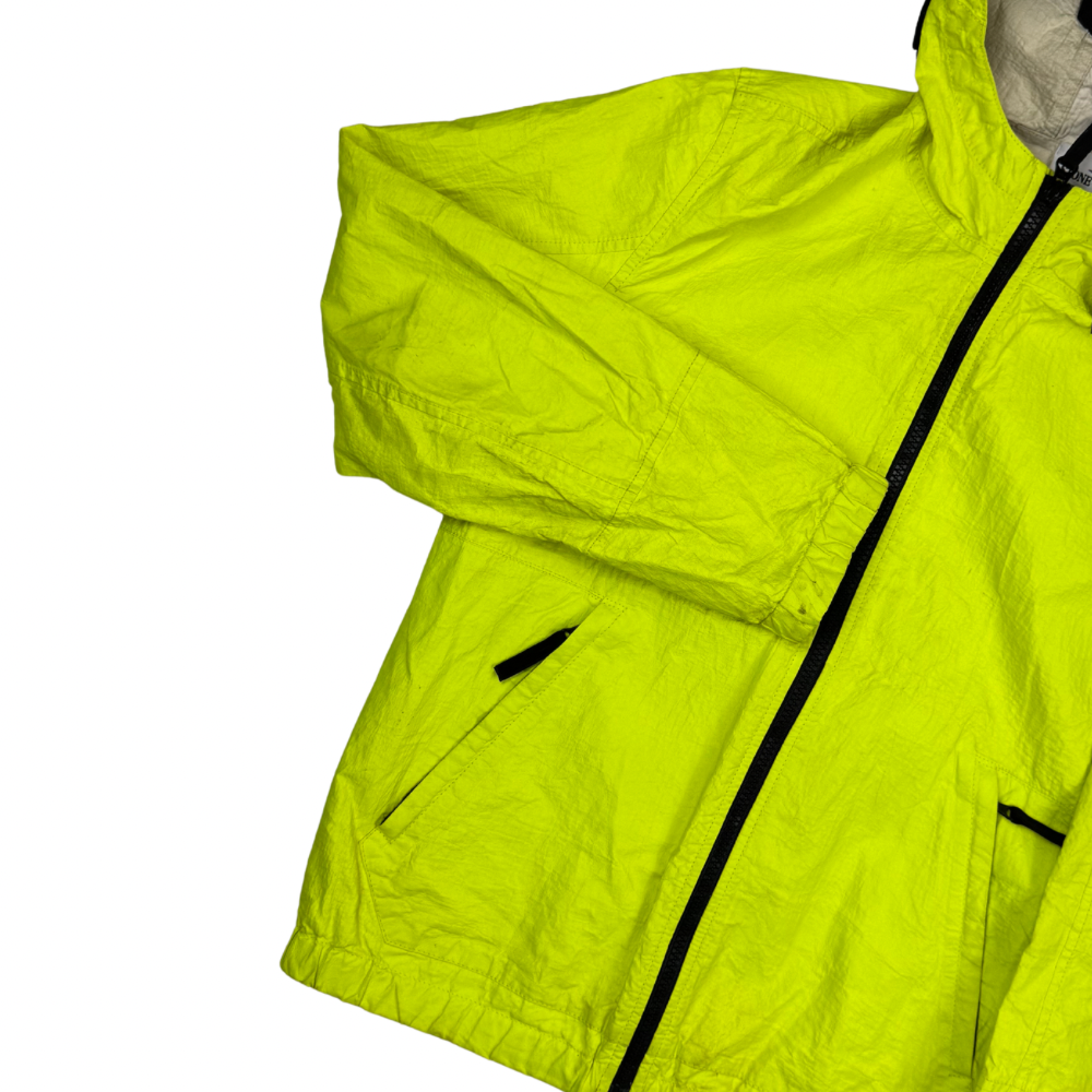 Chaqueta Stone Island FeatherWheight Leather 2016 Amarillo Neón - talla XL
