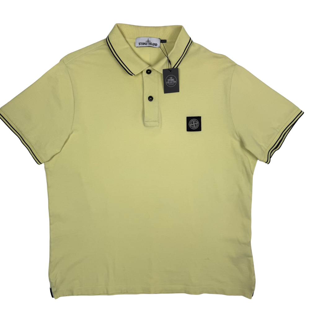 Polo Stone Island amarillo manga corta - talla 2XL