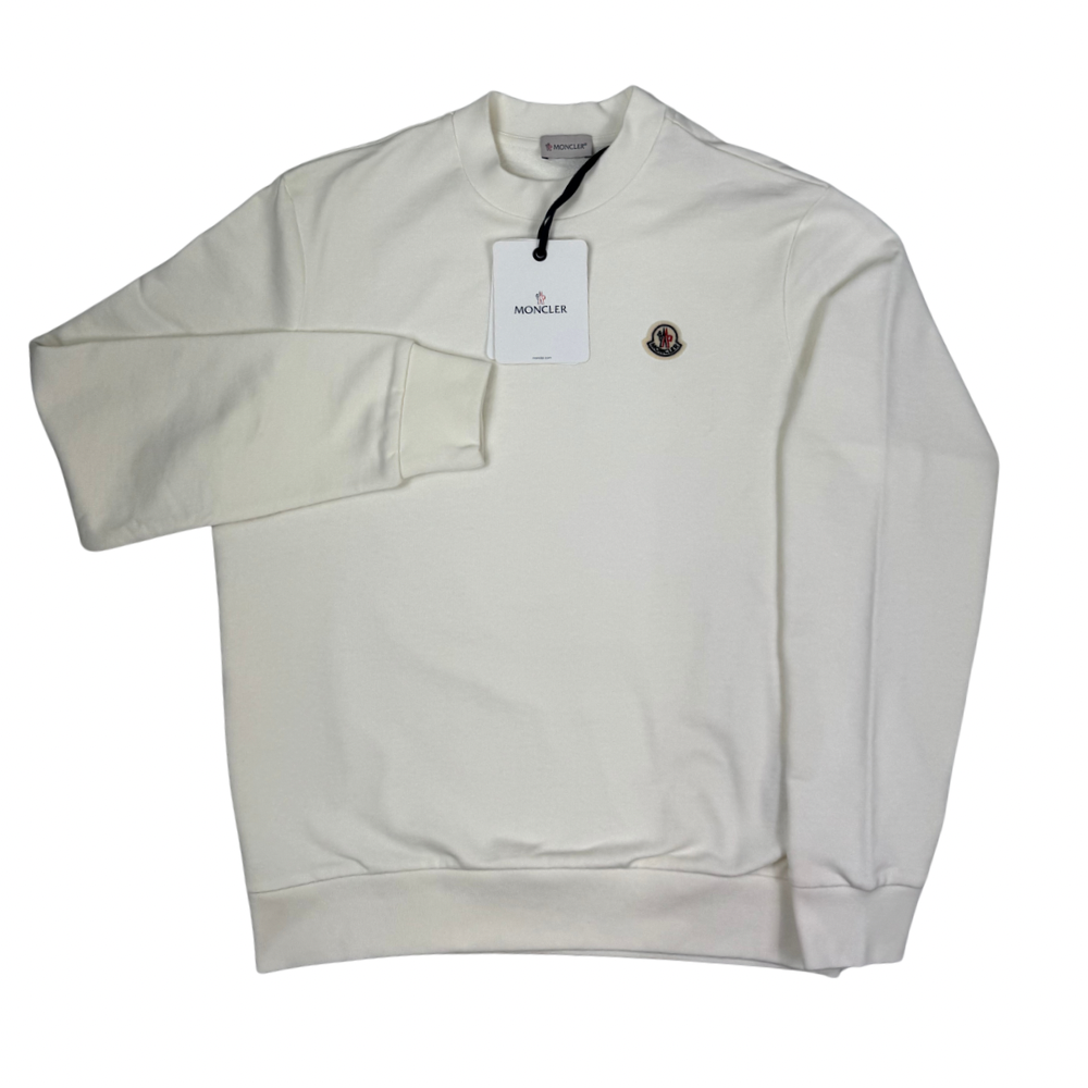 Sudadera cuello redondo Moncler blanco - talla M