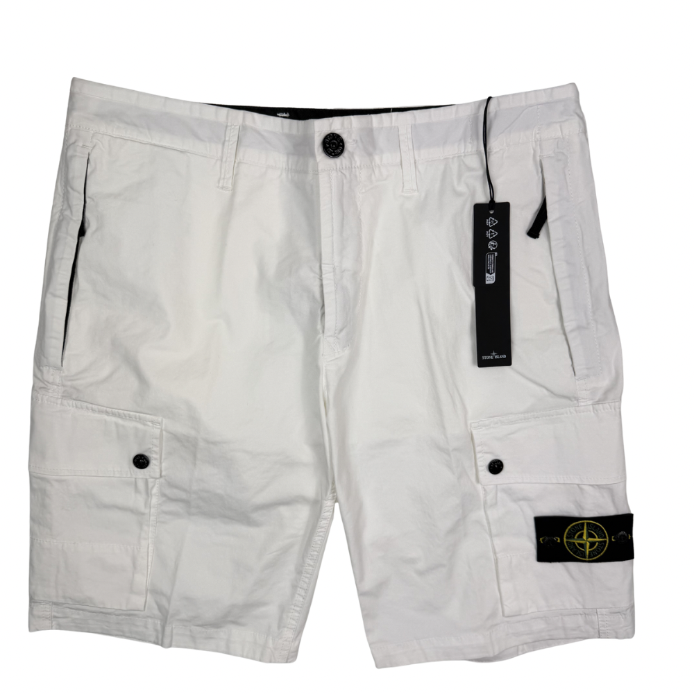 Pantalón Cargo Corto Stone Island Blanco - talla W/32 / W/34