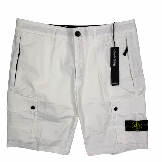 Pantalón Cargo Corto Stone Island Blanco - talla W/32 / W/34