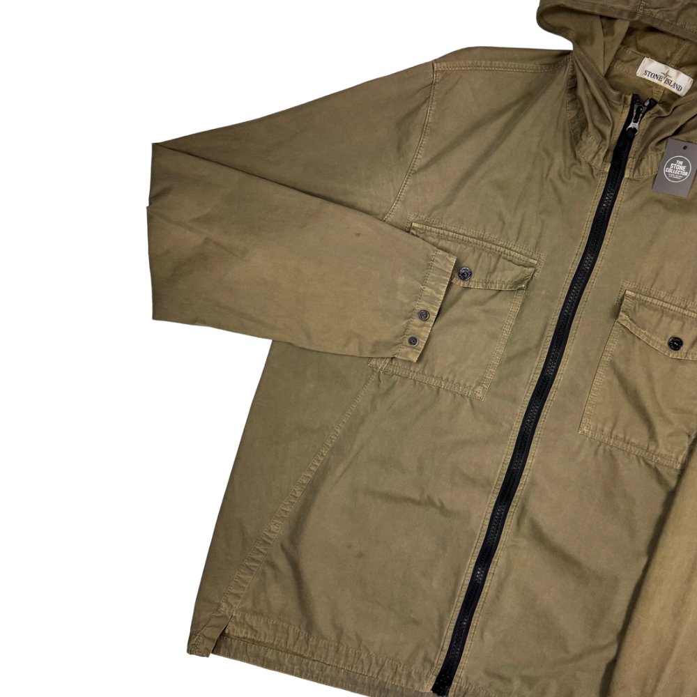 Sobrecamisa Stone Island verde militar - talla 2XL
